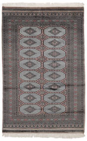 122X188 Pakistan Bokhara 2Ply Rug Oriental Black/Dark Grey (Wool, Pakistan) Carpetvista