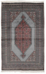 絨毯 パキスタン ブハラ 2Ply 126X194 ブラック/ダークグレー (ウール, パキスタン)