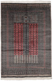 130X190 絨毯 オリエンタル パキスタン ブハラ 2Ply ブラック/茶色 (ウール, パキスタン) Carpetvista