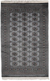 124X190 絨毯 オリエンタル パキスタン ブハラ 2Ply ブラック/ダークグレー (ウール, パキスタン) Carpetvista