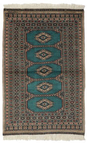 92X145 Pakistan Bokhara 2Ply Rug Oriental Black/Brown (Wool, Pakistan) Carpetvista