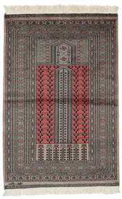 絨毯 オリエンタル パキスタン ブハラ 2Ply 95X150 ブラック/茶色 (ウール, パキスタン)