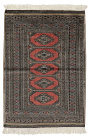 絨毯 オリエンタル パキスタン ブハラ 2Ply 95X143 ブラック/茶色 (ウール, パキスタン)
