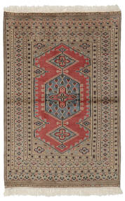 97X144 Pakistan Bokhara 2Ply Rug Oriental Brown/Black (Wool, Pakistan) Carpetvista