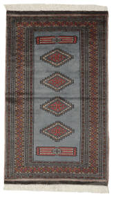  Orientalischer Pakistan Buchara 2Ply Teppich 95X156 Schwarz/Dunkelgrau Wolle, Pakistan Carpetvista