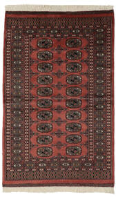 96X151 Pakistan Bokhara 2Ply Rug Oriental Black/Dark Red (Wool, Pakistan) Carpetvista