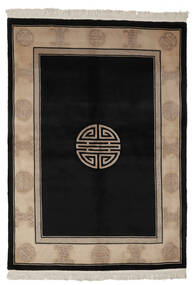 170X230 絨毯 オリエンタル 中国 90 Line ブラック/茶色 (ウール, 中国) Carpetvista