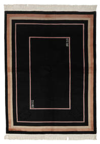  Oriental China 90 Line Rug 170X230 Black/Brown Wool, China Carpetvista