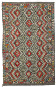  Kelim Afghan Old Style Matta 194X302 Mörkgul/Svart Carpetvista