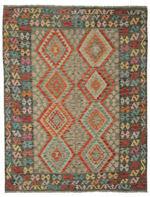  Kilim Afghan Old Style Rug 180X231 Wool Brown/Dark Yellow Carpetvista