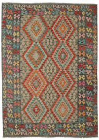  Kilim Afghan Old Style Rug 179X246 Wool Dark Yellow/Brown Carpetvista