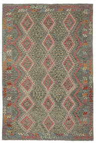 Tapete Oriental Kilim Afegão Old Style 213X313 Castanho/Verde Escuro (Lã, Afeganistão)