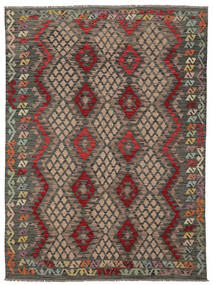 絨毯 キリム アフガン オールド スタイル 180X244 ブラック/茶色 (ウール, アフガニスタン)
