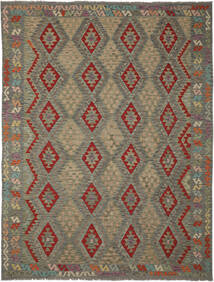 265X344 Kelim Afghan Old Style Matot Matto Itämainen Ruskea/Tummankeltainen Isot (Villa, Afganistan) Carpetvista