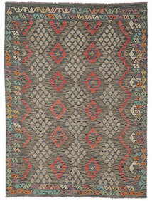 絨毯 キリム アフガン オールド スタイル 174X235 茶色/ブラック (ウール, アフガニスタン)