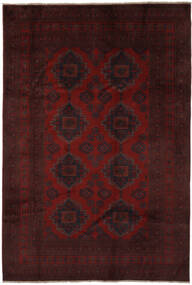 絨毯 オリエンタル アフガン Khal Mohammadi 198X297 ブラック/ダークレッド (ウール, アフガニスタン)