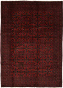 Tappeto Orientale Afghan Khal Mohammadi 207X292 Nero/Rosso Scuro (Lana, Afghanistan)