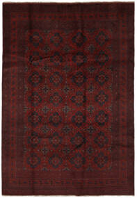 絨毯 オリエンタル アフガン Khal Mohammadi 202X295 ブラック/ダークレッド (ウール, アフガニスタン)