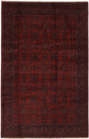 絨毯 オリエンタル アフガン Khal Mohammadi 196X303 ブラック/ダークレッド (ウール, アフガニスタン)