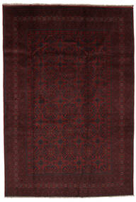 絨毯 オリエンタル アフガン Khal Mohammadi 195X293 ブラック/ダークレッド (ウール, アフガニスタン)