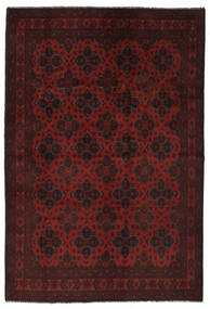 193X294 絨毯 オリエンタル アフガン Khal Mohammadi ブラック/ダークレッド (ウール, アフガニスタン) Carpetvista