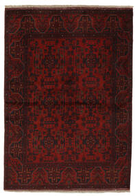 105X148 Afghan Khal Mohammadi Vloerkleed Oosters Zwart/Donkerrood (Wol, Afghanistan) Carpetvista