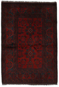  アフガン Khal Mohammadi 絨毯 104X149 ウール ブラック 小 Carpetvista