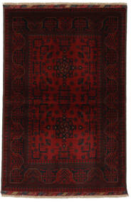  Afegão Khal Mohammadi Tapete 100X154 Lã Preto/Vermelho Escuro Pequeno Carpetvista