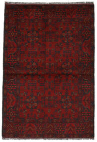 98X146 Χαλι Afghan Khal Mohammadi Ανατολής Μαύρα/Σκούρο Κόκκινο (Μαλλί, Αφγανικά) Carpetvista
