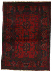 104X146 Afghan Khal Mohammadi Teppich Orientalischer Schwarz/Dunkelrot (Wolle, Afghanistan) Carpetvista