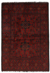  アフガン Khal Mohammadi 絨毯 101X149 ウール ブラック/ダークレッド 小 Carpetvista