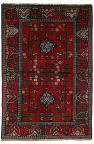 97X149 Afghan Khal Mohammadi Matot Matto Itämainen Musta/Tummanpunainen (Villa, Afganistan) Carpetvista