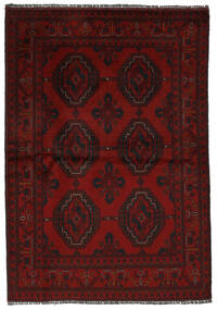 102X145 Alfombra Afghan Khal Mohammadi Oriental Negro/Rojo Oscuro (Lana, Afganistán)