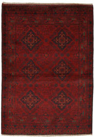 102X146 Afghan Khal Mohammadi Matot Matto Itämainen Musta/Tummanpunainen (Villa, Afganistan) Carpetvista