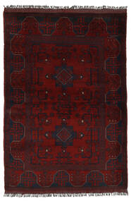 96X143 Afghan Khal Mohammadi Teppich Orientalischer Schwarz/Dunkelrot (Wolle, Afghanistan) Carpetvista