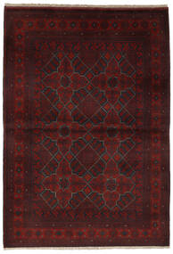 101X147 Tapis Afghan Khal Mohammadi D'orient Noir/Rouge Foncé (Laine, Afghanistan) Carpetvista