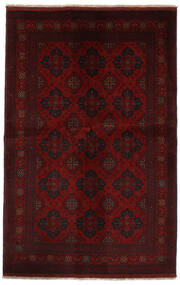 絨毯 アフガン Khal Mohammadi 131X201 ブラック/ダークレッド (ウール, アフガニスタン)