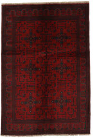 129X191 Dywan Afgan Khal Mohammadi Orientalny Czarny/Ciemnoczerwony (Wełna, Afganistan) Carpetvista