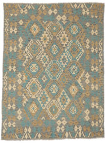 絨毯 キリム アフガン オールド スタイル 152X205 ダークイエロー/グリーン (ウール, アフガニスタン)