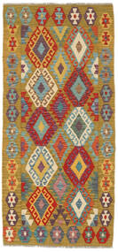  Orientalisk Kelim Afghan Old Style 91X198 Hallmatta Brun/Orange Ull, Afghanistan Carpetvista