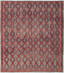Tapete Oriental Kilim Afegão Old Style 263X297 Vermelho Escuro/Petroleo Escuro Grande (Lã, Afeganistão)