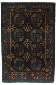  Afghan Fine Vloerkleed 116X174 Zwart/Bruin Carpetvista