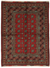  Afghan Fine Rug 152X199 Wool Black/Dark Red Small Carpetvista