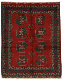  161X194 Afghan Fine Rug Black/Dark Red Afghanistan Carpetvista