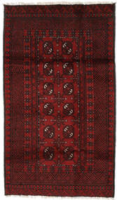 100X180 Afghan Fine Teppich Orientalischer Schwarz/Dunkelrot (Wolle, Afghanistan) Carpetvista