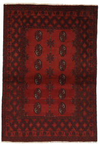  Afghan Fine Rug 97X146 Wool Black/Dark Red Small Carpetvista