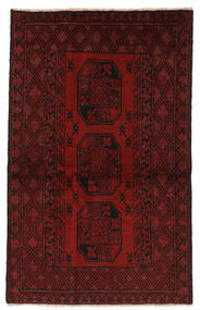  Oosters Afghan Fine Vloerkleed 86X146 Zwart/Donkerrood Wol, Afghanistan Carpetvista