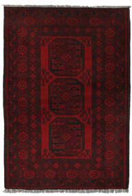 Dywan Afgan Fine 100X150 Czarny/Ciemnoczerwony (Wełna, Afganistan)