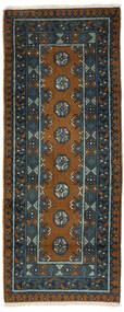  Afghan Fine Vloerkleed 57X145 Zwart/Bruin Carpetvista
