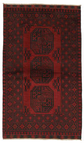  Afghan Fine Vloerkleed 91X146 Wol Zwart/Donkerrood Klein Carpetvista